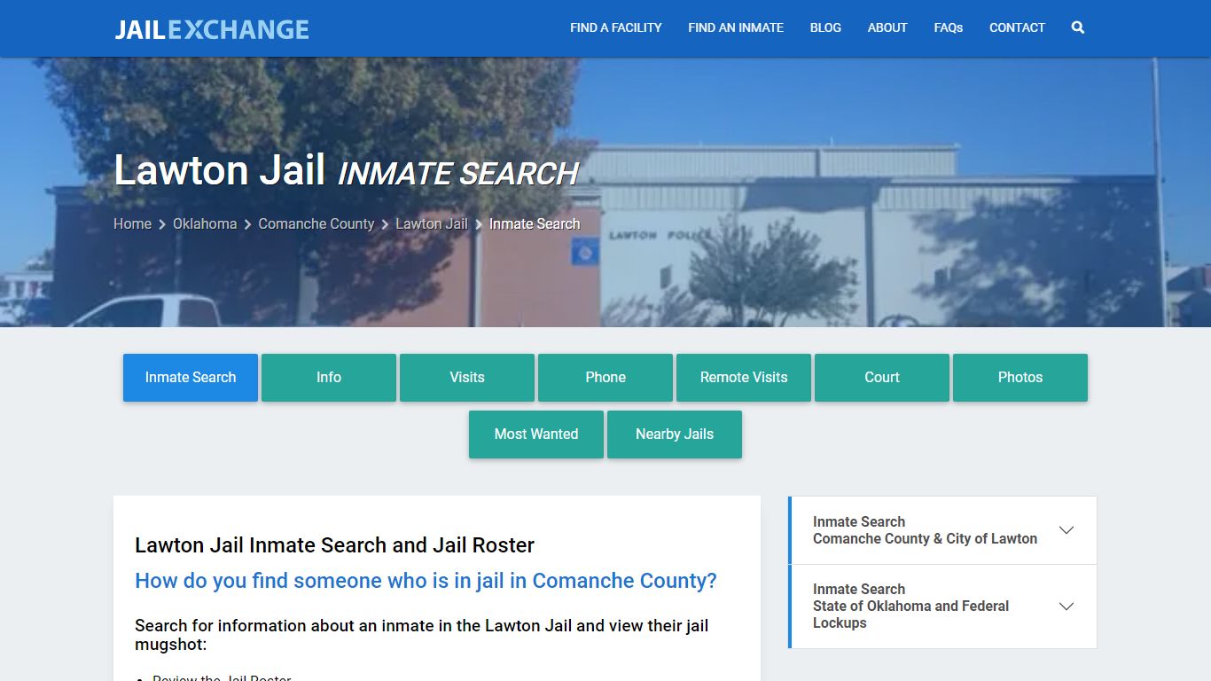 Inmate Search: Roster & Mugshots - Lawton Jail, OK